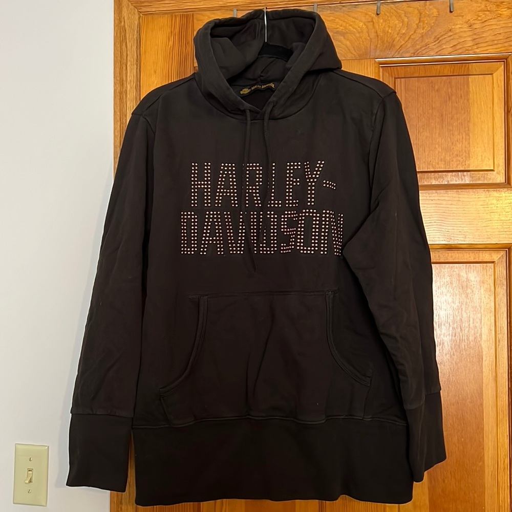 Harley Davidson women’s hoodie with studs.